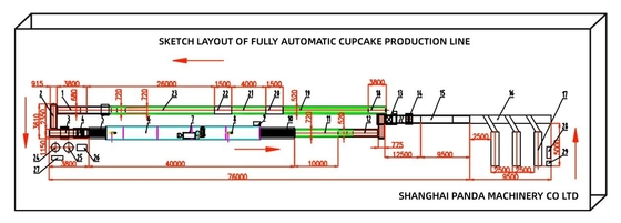 High Output Automatic Cup Cake Production Line Machinery,Cup Cake Processing Line Equipment,Cup Cake Production Machine